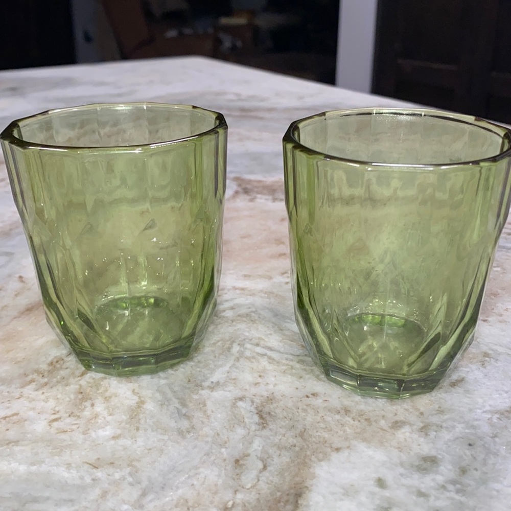 Vintage Green Candle Holders